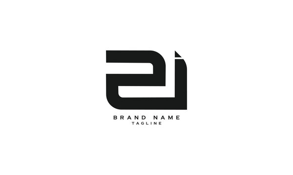 PCJ, DPJ, PJ, Abstract initial monogram letter alphabet logo design
