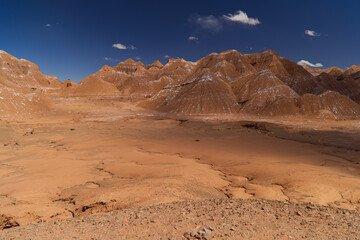 The clay formations of the Labyrinth desert in the Puna of Argentina