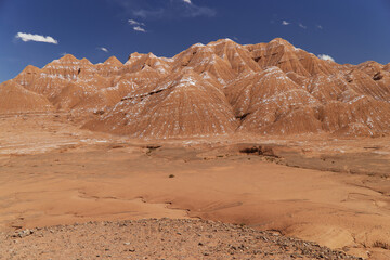 The clay formations of the Labyrinth desert in the Puna of Argentina