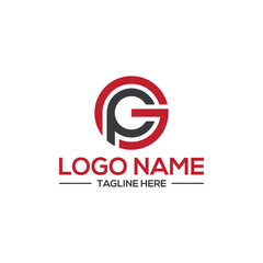 Modern Letter GP logo icon design