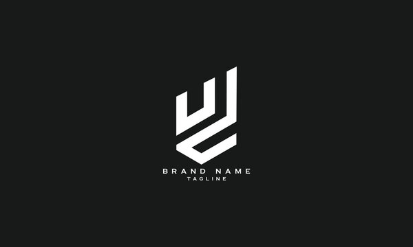 UJD, IJC, WDC, WJC, UD, WD, Abstract initial monogram letter alphabet logo design