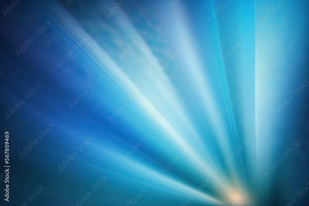 Poster a blurry image of a blue and white background with a light at the end of the image and the light at 