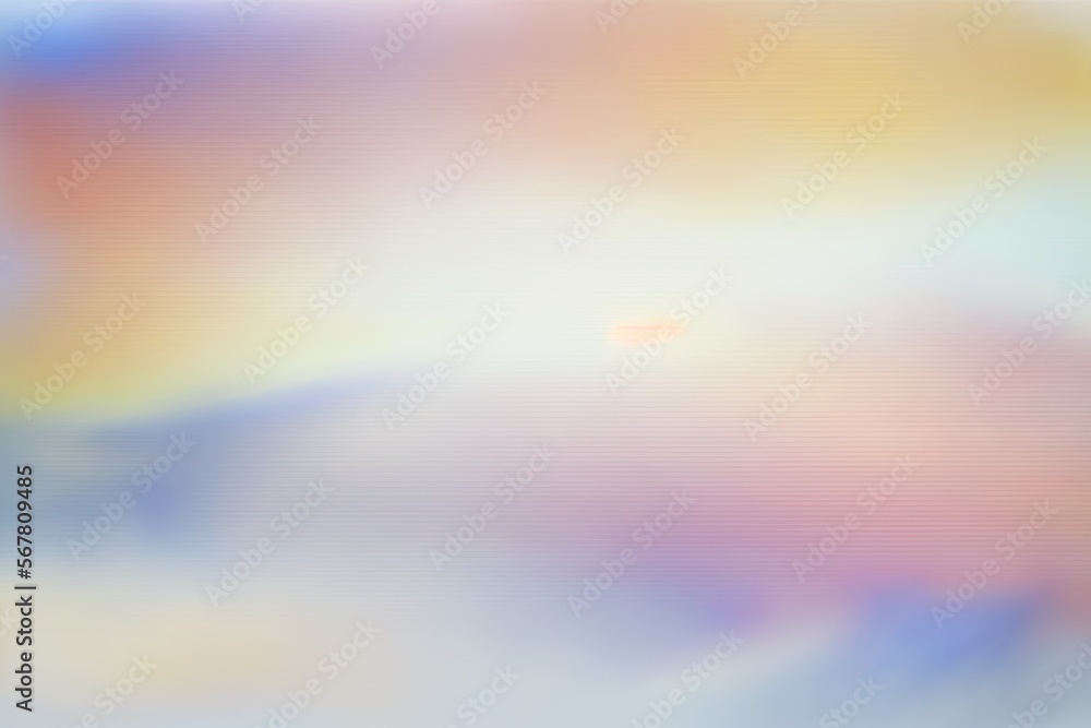 Poster a blurry image of a sky with a sun in the middle of the sky and a cloud in the middle of the sky wit