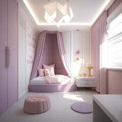 interior of a bedroom - Generative AI