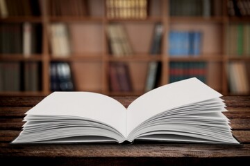 Open Holy Bible book on the desk