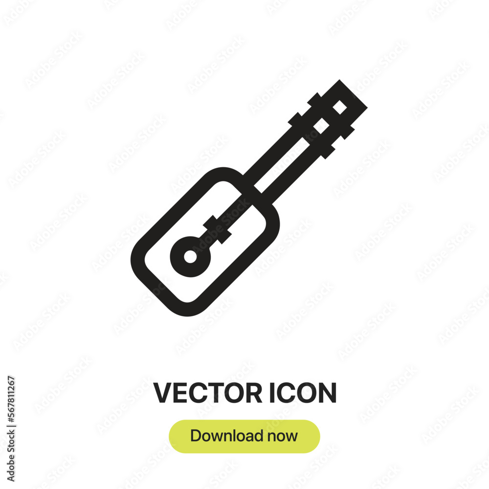 Poster guembri icon vector. linear style sign for mobile concept and web design.guembri symbol illustration