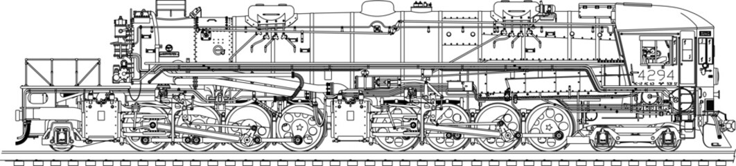 Train detailed illustration vector sketch