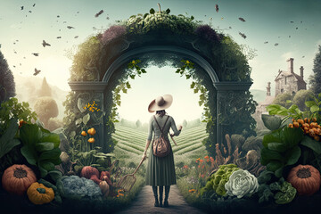 person in the garden