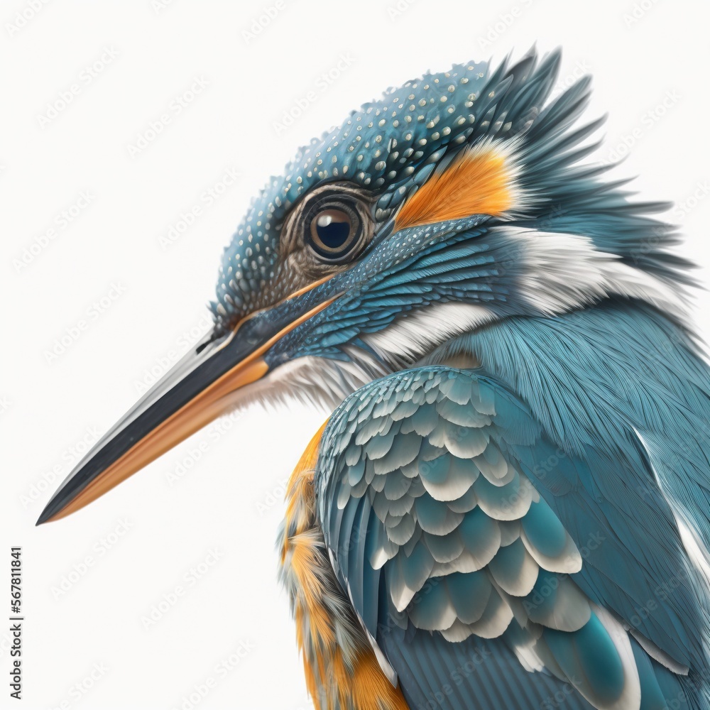 Poster a colorful bird with a long beak and a long beaked beak is standing in front of a white background a