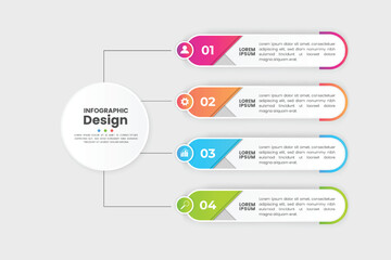 Vector infographic elements with 4 steps	