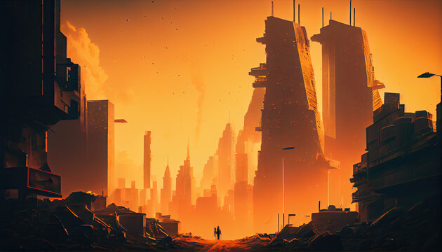 Cyberpunk wallpaper, Generative AI