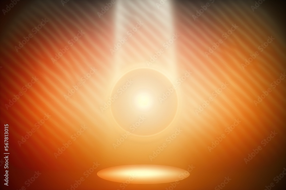 Poster a bright light shines brightly on a dark background with a spot in the middle of the image and a spo