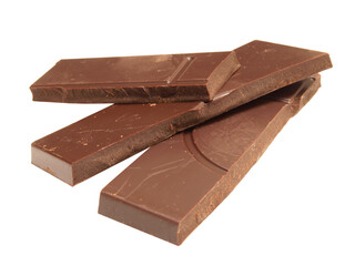 Chocolate bar isolated on white