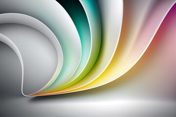 Schönes Hintergrundmotiv in Regenbogenfarben auf weißem Hintergrund. ai generativ