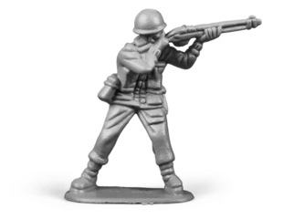 Little plastic toy army soldiers