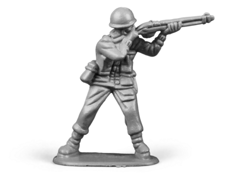 Little plastic toy army soldiers