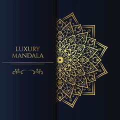 Abstract Golden Color Luxury Mandala Background Ornament Design