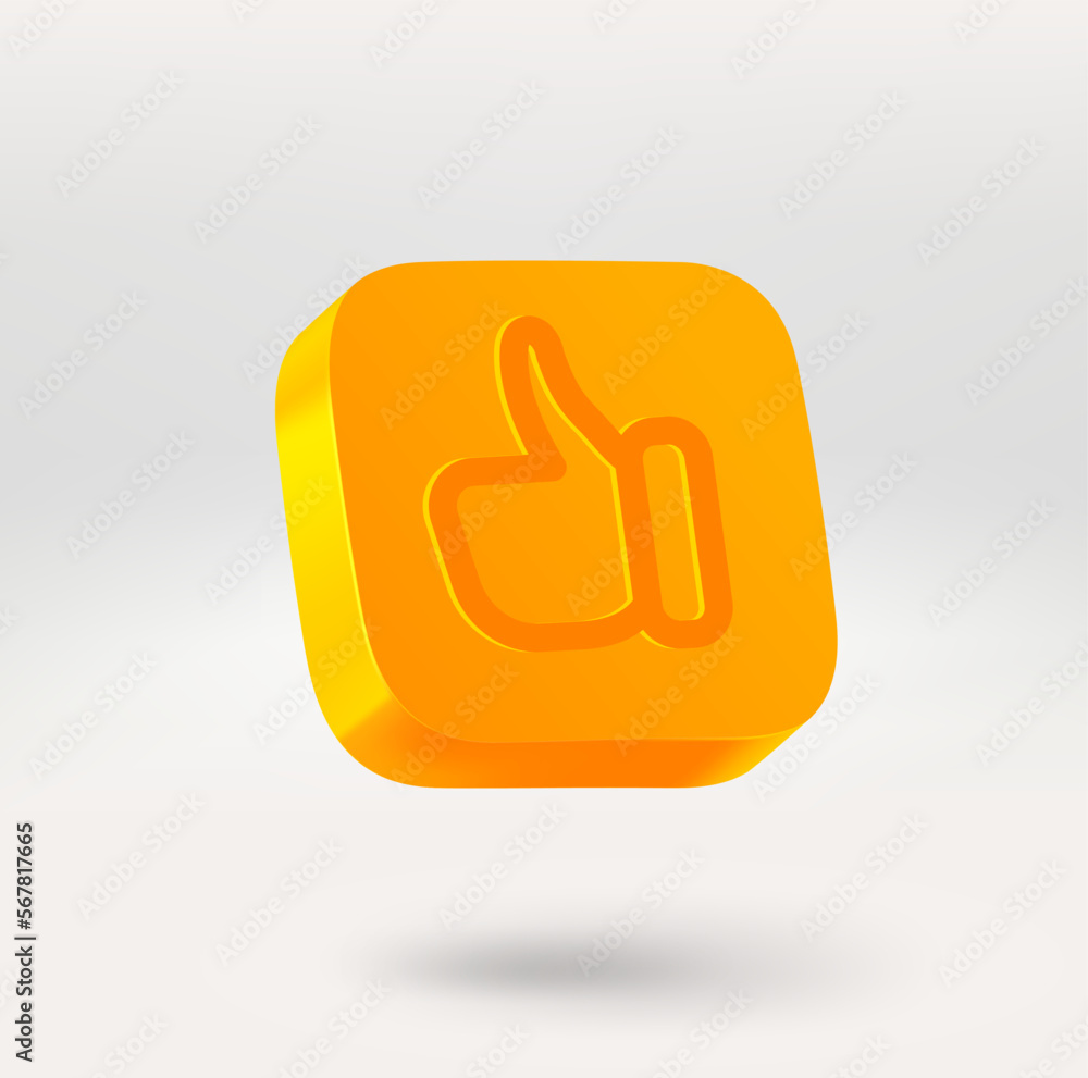 Poster recommended. mobile application icon. 3d vector icon isolated on white background
