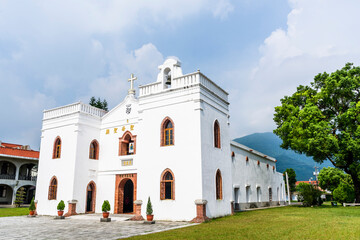 Building view of the Wanchin Basilica of the Immaculate Conception, An old Catholic church in...
