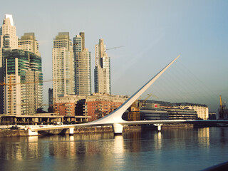 Woman's Bridge. Puente de la Mujer. Buenos Aires city.