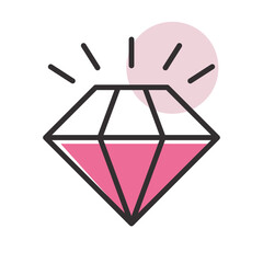 Brilliant, diamond vector isolated icon