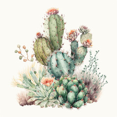 Cactus Watercolor Art