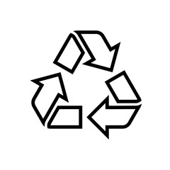 recycle vector icon, recycling symbol