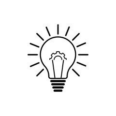 Light bulb design, concept of creative idea, inspiration and solution.