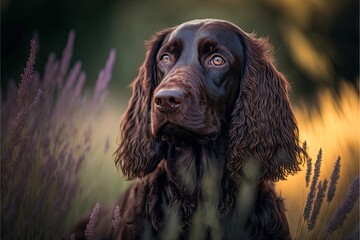 Boykin spaniel dog portrait