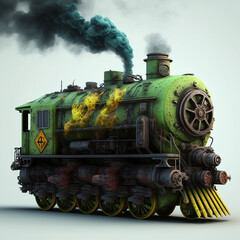 Fototapeta na wymiar Old locomotive closeup