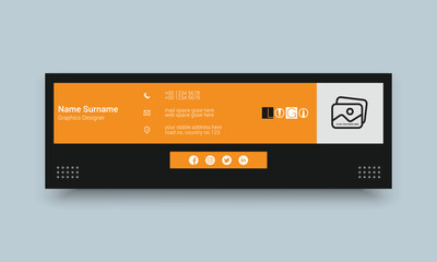 email signature personal or company and social media template
