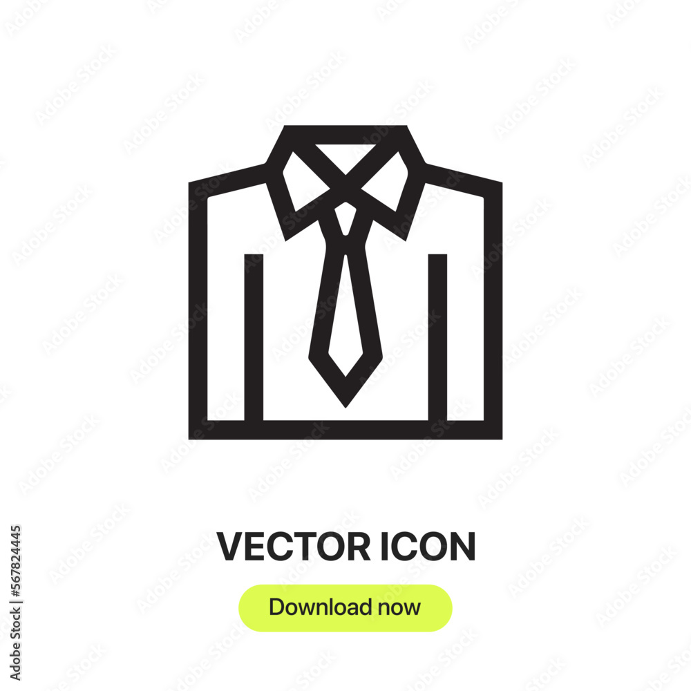 Poster suit icon vector. linear style sign for mobile concept and web design. suit symbol illustration. pix