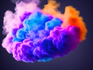Smoke Puff Cloud, Generative AI Illustration