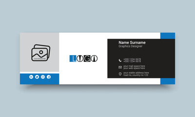 email signature personal or company and social media template