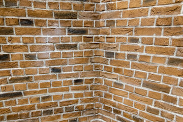 red color brick wall, wide panorama of the wall