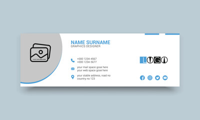 email signature personal or company and social media template