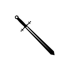 sword silhouette - vector illustration	