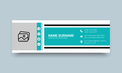 email signature personal or company and social media template