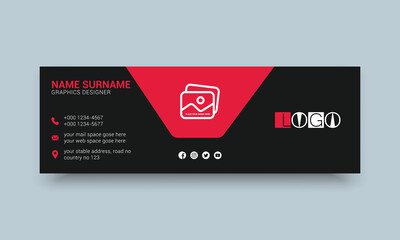 email signature personal or company and social media template