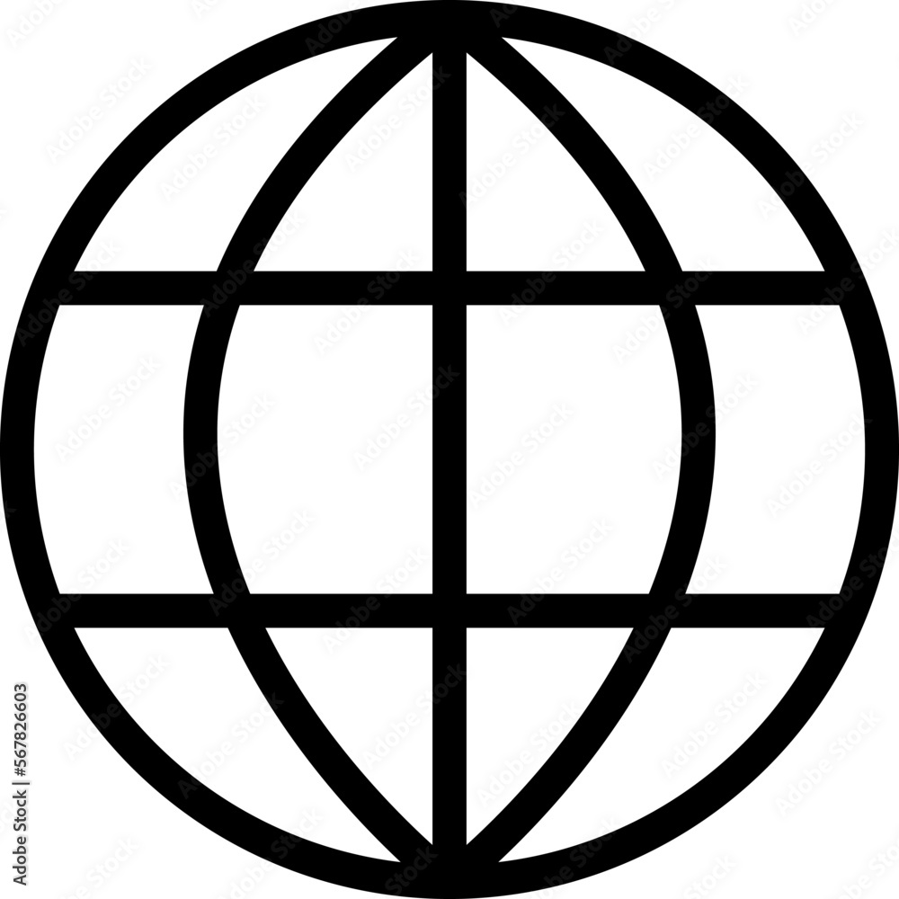 Poster world or worldwide global net or network symbol icon. vector image.