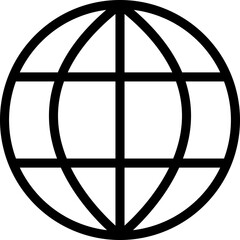 World or Worldwide Global Net or Network Symbol Icon. Vector Image.