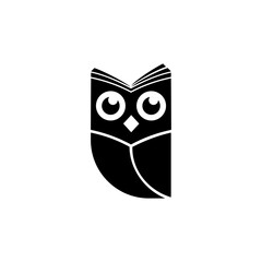 owl and book ,logo designs, vectors, illustrations, icons, silhouettes, line art,