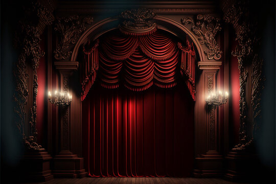 Teatro palcoscenico. Ai Generated