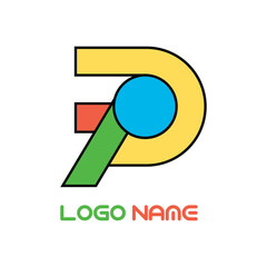 Simple creative P logo design template design concept suitable for a company card, print, digital, id card, identity card, and other marketing material purpose  