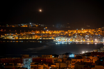 Night view of the city Las Palmas of Gran Canaria