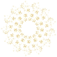 Gold wreath stars. Vector illustration.	