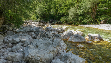 Gro&szlig;e Soca im Triglav Nationalpark in Slowenien