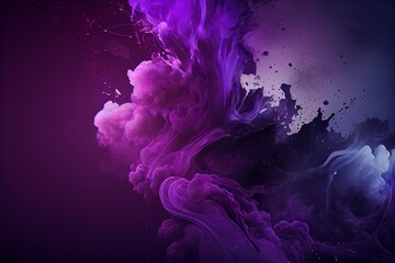 Fototapeta premium Abstract design with smoke out of purple colors