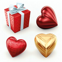Valentinstag Geschenk der Liebe und Herzen - Iconset - Generative AI