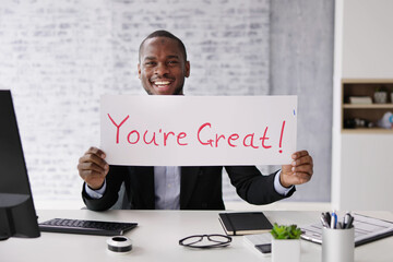 Compliment And Praise Message Sign